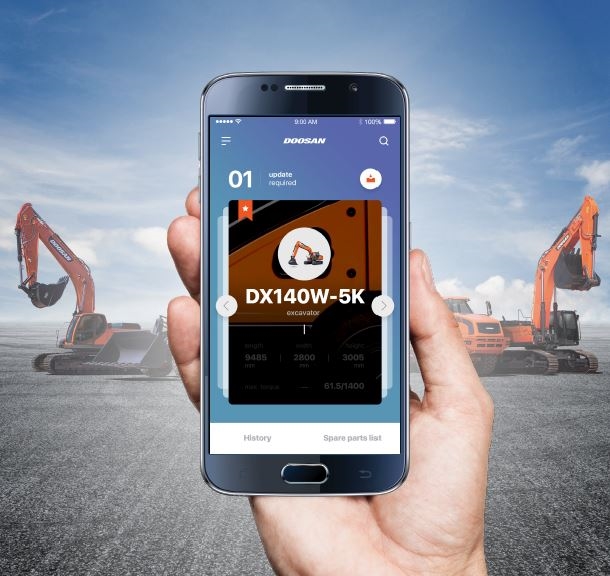 두산인프라코어, 건설기계 부품 매뉴얼 앱 ‘모바일 파츠북’ 출시