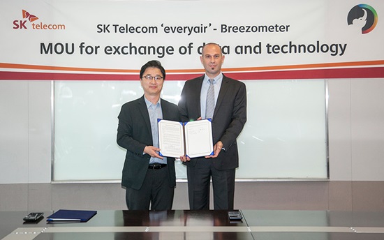 SK텔레콤, 공기질 측정·분석 분야 글로벌 선도기업 브리조미터와 업무 협약 체결