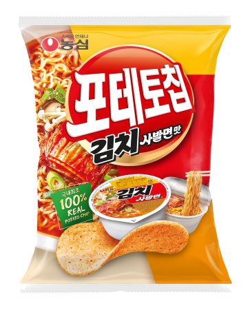 농심, 감자칩과 김치사발면의 콜라보-'포테토칩 김치사발면맛’  출시