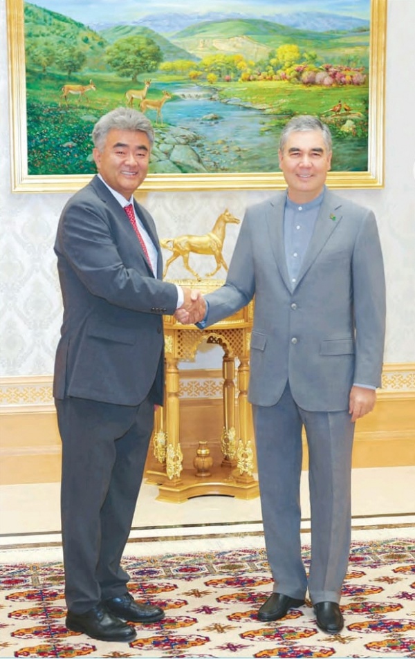 정원주 대우건설 회장, 투르크메니스탄 대통령 예방